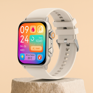 Infinity P7 Smartwatch: Elegant Beige, AMOLED Display & Bluetooth Calling