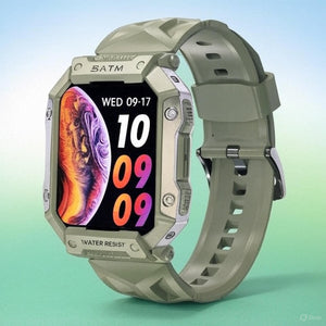 Pro Sports Smartwatch with Bluetooth Calling, Waterproof Build & Full Health Suite Bright Green